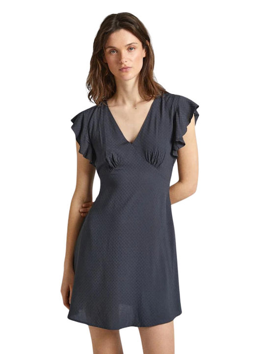 Pepe Jeans Summer Dress with Ruffle Grey