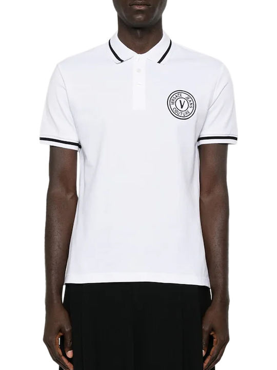 Versace Polo Μπλούζα Κοντομάνικη Λευκή