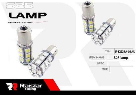 Lămpi Autoturismului S25 LED Alb 12V 1.5W 2buc