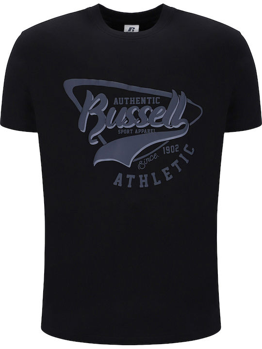 Russell Athletic Bărbați T-shirt Sportiv cu Mânecă Scurtă BLACK