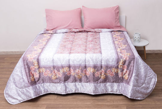 Viopros Elektrische Gitarren Tagesdecke Übergröße aus Polyester Pink 230x250cm 3Stück