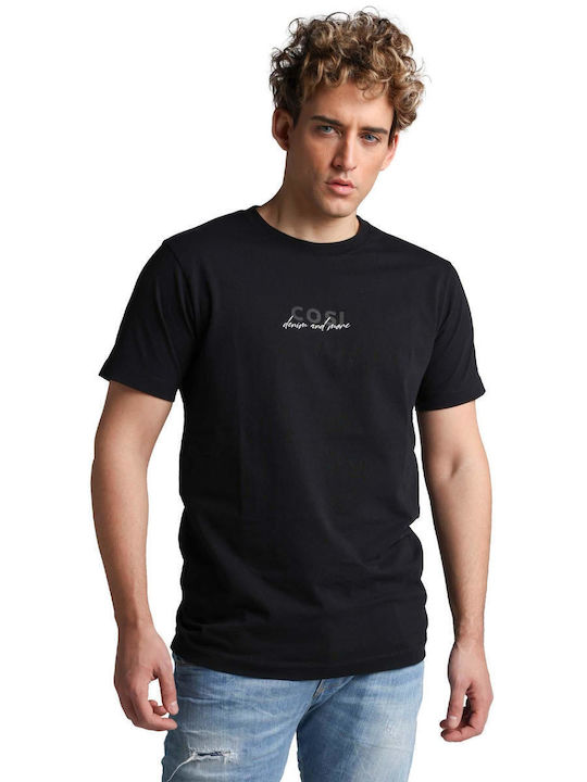 Cosi Jeans T-shirt Bărbătesc cu Mânecă Scurtă Negru