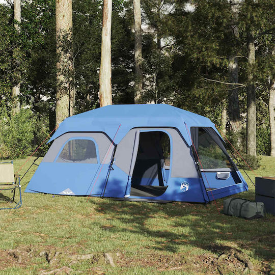 vidaXL Summer Camping Tent Green For 9 People 441x288x217cm