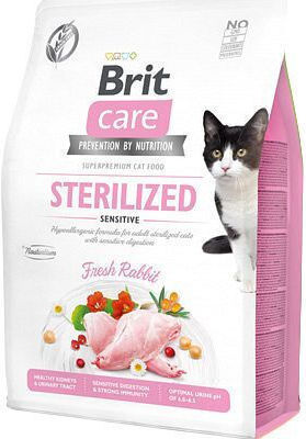 Brit Care Dry Food Grain-Free for Sterilized Cats with Rabbit 2kg