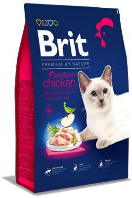 Brit Premium by Nature Суха Храна за Кастрирани Котки с Пилешко 8кг