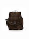 Leder Damentasche Rucksack Braun
