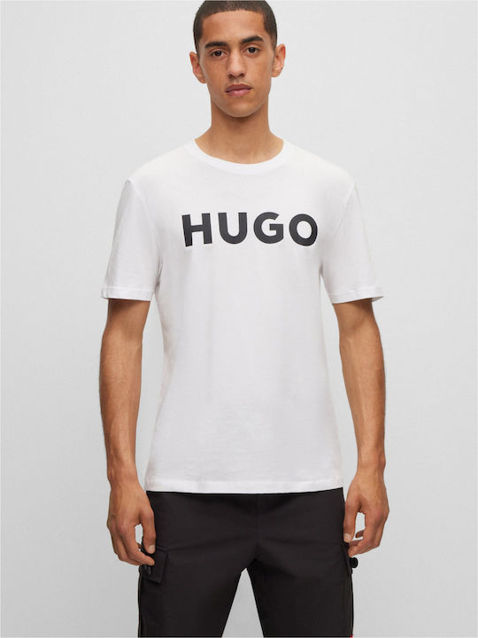 Hugo Boss Bluza Bărbătească cu Mânecă Scurtă White