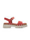 Tamaris Damen Flache Sandalen in Rot Farbe