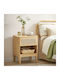 Nachttisch Holz Beige 45x40x60cm