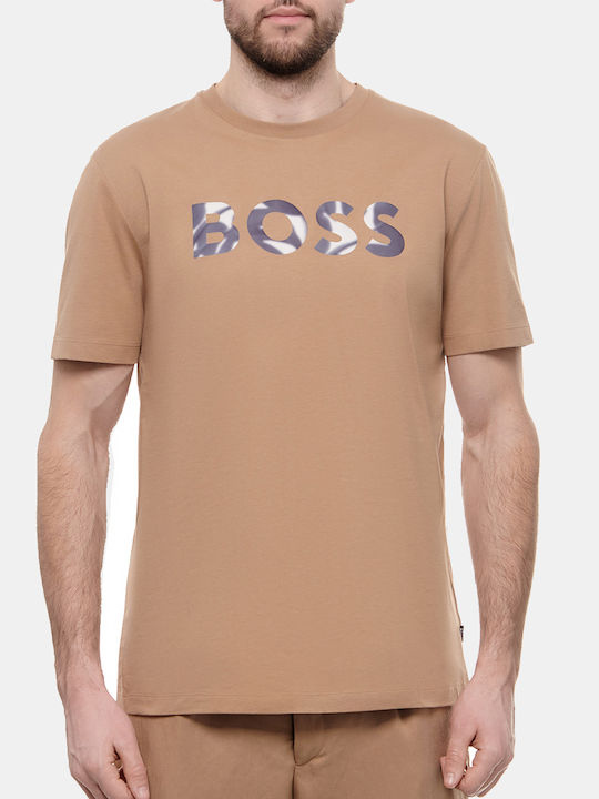 Hugo Boss Ανδρικό T-shirt Κοντομάνικο Sandybrown