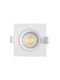 Braytron Square Plastic Recessed Spot with Integrated LED and Warm White Light White 1pcs