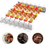 Homealexa A Barbecue Skewers Ψησταριά 6 Εργονομικές Inox Barbecue Spit 15.9cm