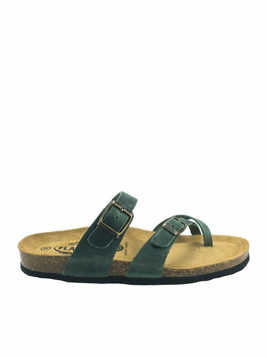 Leather Women's Flat Sandals Anatomic Apure Forest