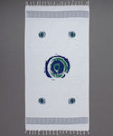 Silk Fashion Beach Towel Cotton White 180x90cm.