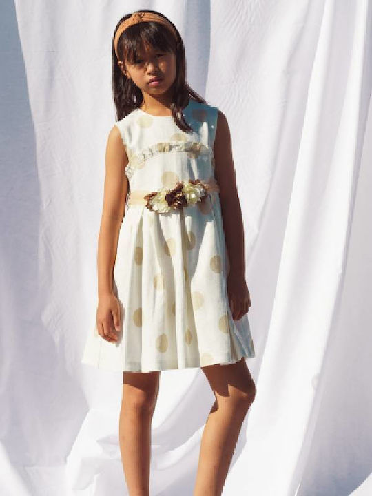Εβίτα Παιδικό Φόρεμα Λευκό