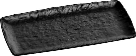 XM-Casa Servierplatte Rechteckig Kunststoff Schwarz 32.5x17.5cm 1Stück