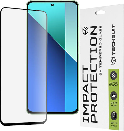 Techsuit 111d Full Glue Full Face Tempered Glass Black (Redmi Note 13 4G)