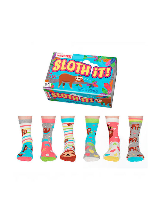 United Odd Socks Sloth Γυναικείες Κάλτσες Πολυχρωμες