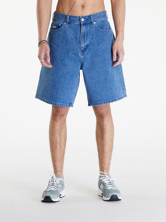 Obey Men's Shorts Jeans Light Indigo