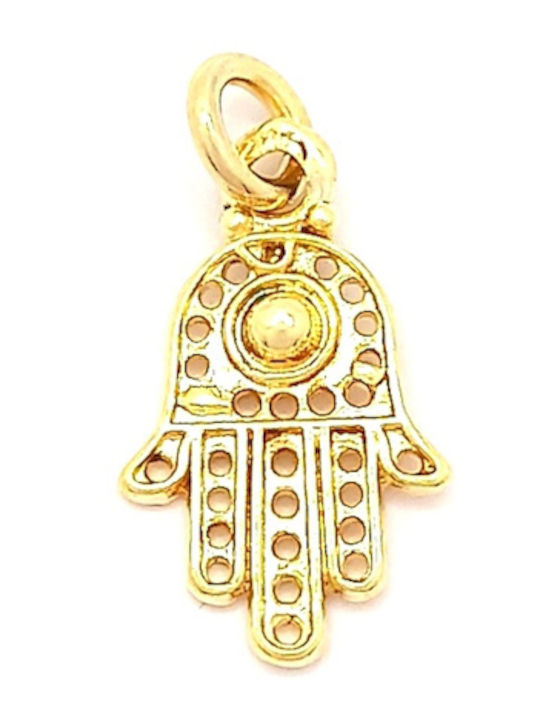 Sterling Silber 925 Gold vergoldet massiv Gold Handmade Anhänger Handmade Hamsa Hand Anhänger Design
