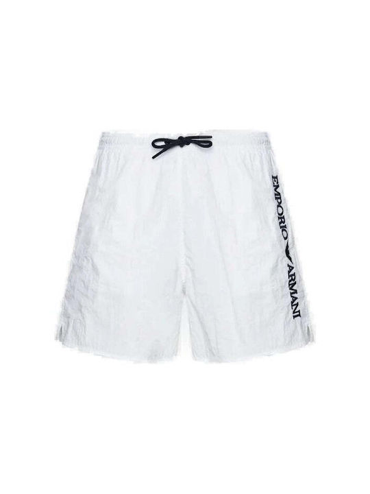 Emporio Armani Men's Swimwear Slip White with Patterns