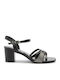 Sandalen mit Strass Schwarz