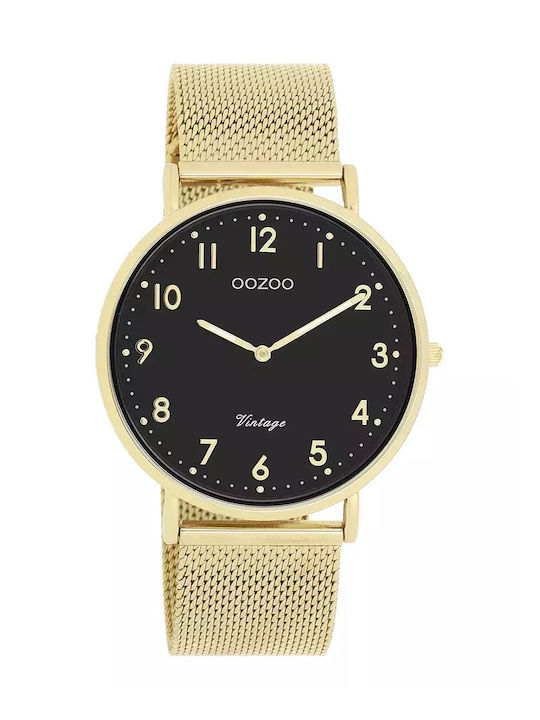 Oozoo Vintage Women's Watch with Gold Metal Bra...