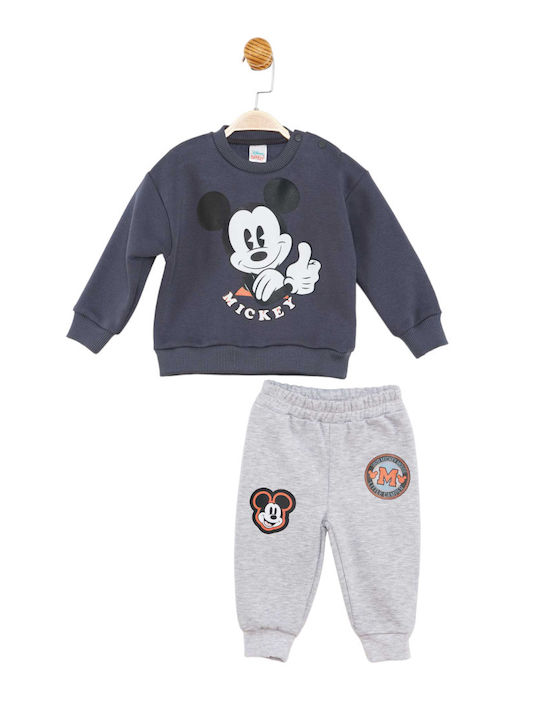 Disney Kids Sweatpants Set Charcoal 2pcs Mickey Mouse