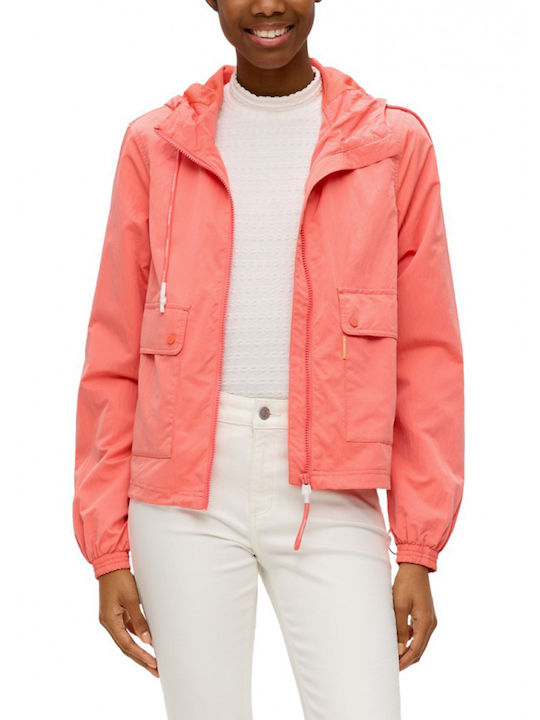 S.Oliver Women's Short Lifestyle Jacket for Winter Coral