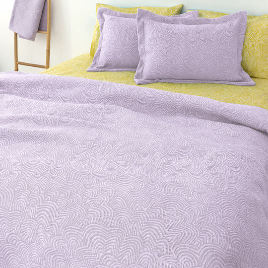Palamaiki Adel Κουβέρτα Πικέ Μονή 170x260εκ. Lilac