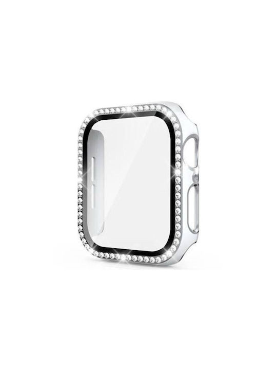 Προστατευτική Θήκη Glitter Apple Watch 40mm Διάφανη Μαύρο Πλαίσιο