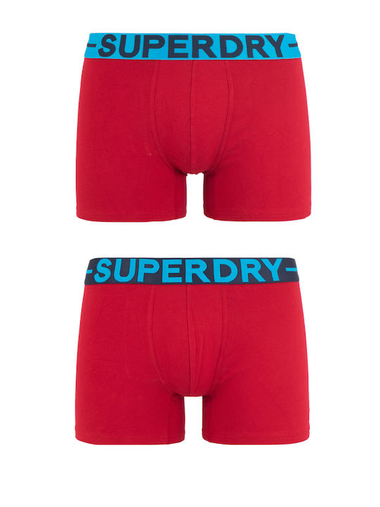 Superdry Ανδρικά Μποξεράκια Κόκκινα 2Pack