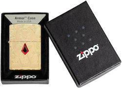 Zippo Armor Ветроустойчив Запалка с Пламък в Зл...