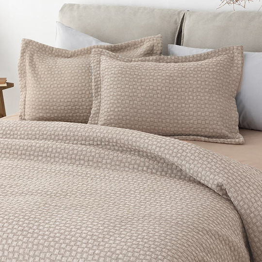 Palamaiki Daphne Σετ Μαξιλαροθήκες Oxford Beige 50x70εκ.