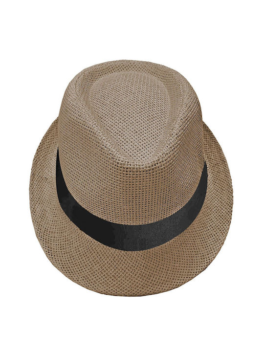 Summertiempo Kinderhut Fedora Stoff Braun