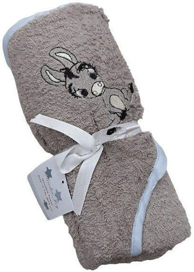 Beboulino Baby Bath Towel with Hooded Beige 75x75cm