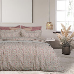 Das Home Set Queen 4pcs 240x260cm Happy 9619 Grey - Ecru - Pink