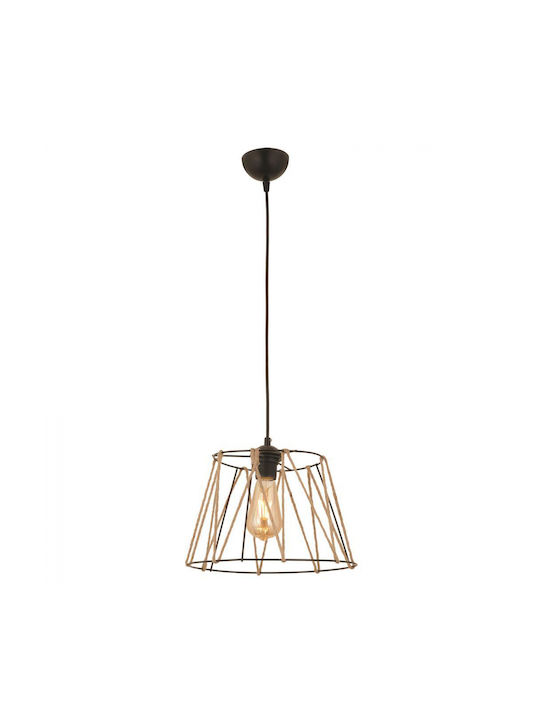 HomeMarkt Pendant Light with Rope Beige