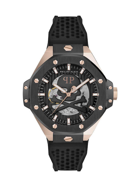 Philipp Plein Uhr Batterie mit Kautschukarmband Philipp Plein Uhr Batterie mit Kautschukarmband