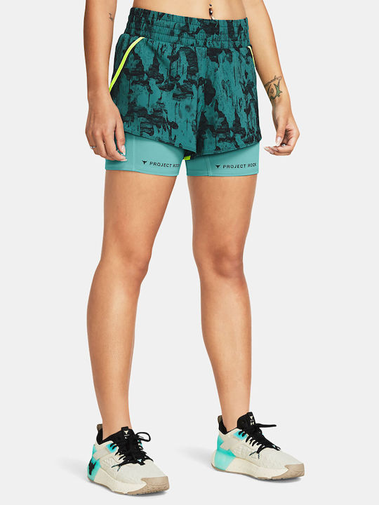 Under Armour Project Rock Women's Sporty Shorts Green