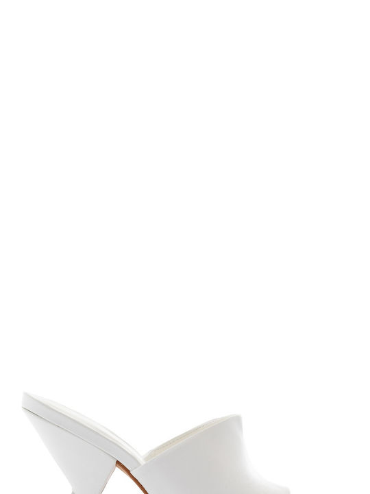 Carrano Mules mit Absatz in Weiß Farbe