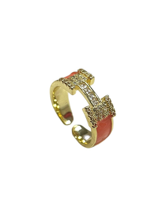 Copper ring M3001 - Gold Orange