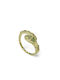 Gold plated brass ring M2999 - Gold