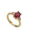 Меден пръстен Bo1314 Gold Fuchsia