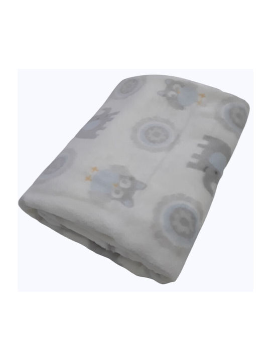 Kikka Boo Одеяло Детски пелени за пелени Owls Elephant Син Blue 80x70см.