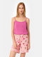 Minerva De vară Șort Pijamale pentru Femei Pink
