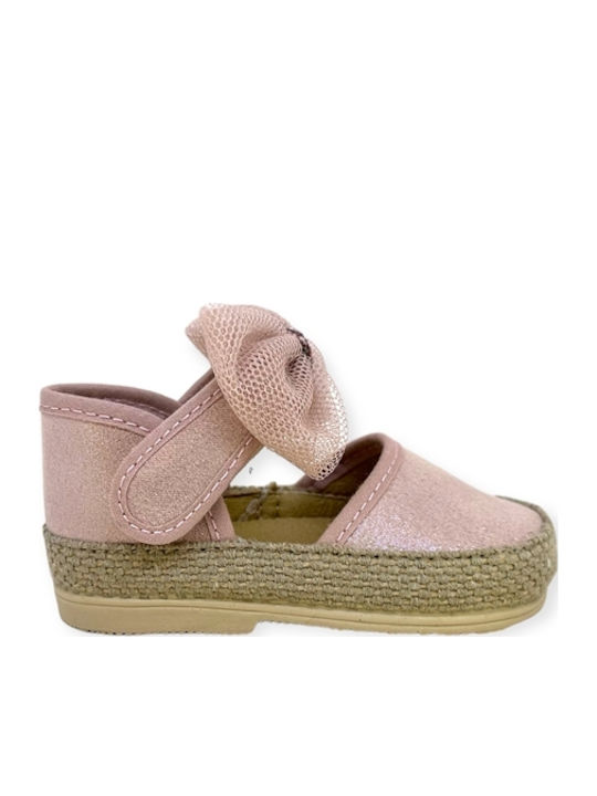 Παιδικές Espadrilles mit Bügel- und Schleifenverschluss Rosa