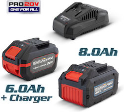 Bormann Pro Bbp9104 Set Batteries Lithium 20V 6Ah with Charger