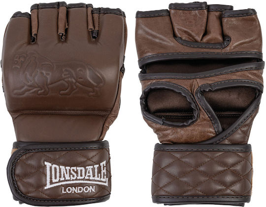 Lonsdale Vintage Vintage Γάντια Πυγμαχίας Δερμάτινα για Αγώνα Καφέ