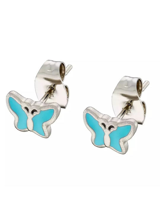 Oxzen Kids Earrings Studs Butterflies made of Steel